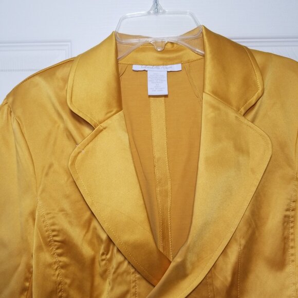 yellow blazer suit jacket coat size medium charlotte russe - Picture 3 of 10